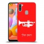 חצוצרה כיסוי מגן קשיח בעיצוב אישי עם השם שלך ל Samsung Galaxy A11 יחידה אחת סקרין מובייל