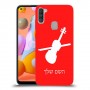 כינור כיסוי מגן קשיח בעיצוב אישי עם השם שלך ל Samsung Galaxy A11 יחידה אחת סקרין מובייל