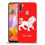 אריה כיסוי מגן קשיח בעיצוב אישי עם השם שלך ל Samsung Galaxy A11 יחידה אחת סקרין מובייל