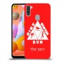 טריאתלון כיסוי מגן קשיח בעיצוב אישי עם השם שלך ל Samsung Galaxy A11 יחידה אחת סקרין מובייל