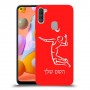 שחקן כדורעף כיסוי מגן קשיח בעיצוב אישי עם השם שלך ל Samsung Galaxy A11 יחידה אחת סקרין מובייל