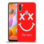 סמיילי כיסוי מגן קשיח בעיצוב אישי עם השם שלך ל Samsung Galaxy A11 יחידה אחת סקרין מובייל