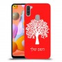 עץ כיסוי מגן קשיח בעיצוב אישי עם השם שלך ל Samsung Galaxy A11 יחידה אחת סקרין מובייל