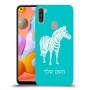 זברה כיסוי מגן קשיח בעיצוב אישי עם השם שלך ל Samsung Galaxy A11 יחידה אחת סקרין מובייל