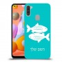 דגים כיסוי מגן קשיח בעיצוב אישי עם השם שלך ל Samsung Galaxy A11 יחידה אחת סקרין מובייל