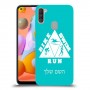 טריאתלון כיסוי מגן קשיח בעיצוב אישי עם השם שלך ל Samsung Galaxy A11 יחידה אחת סקרין מובייל