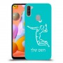 שחקן כדורעף כיסוי מגן קשיח בעיצוב אישי עם השם שלך ל Samsung Galaxy A11 יחידה אחת סקרין מובייל