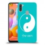 סמל יינג יאנג - סין כיסוי מגן קשיח בעיצוב אישי עם השם שלך ל Samsung Galaxy A11 יחידה אחת סקרין מובייל