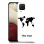 מפת העולם כיסוי מגן קשיח בעיצוב אישי עם השם שלך ל Samsung Galaxy A12 יחידה אחת סקרין מובייל