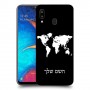 מפת העולם כיסוי מגן קשיח בעיצוב אישי עם השם שלך ל Samsung Galaxy A20 יחידה אחת סקרין מובייל