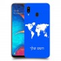 מפת העולם כיסוי מגן קשיח בעיצוב אישי עם השם שלך ל Samsung Galaxy A20 יחידה אחת סקרין מובייל