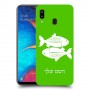 דגים כיסוי מגן קשיח בעיצוב אישי עם השם שלך ל Samsung Galaxy A20 יחידה אחת סקרין מובייל