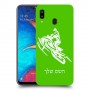 אופנוע שלג כיסוי מגן קשיח בעיצוב אישי עם השם שלך ל Samsung Galaxy A20 יחידה אחת סקרין מובייל