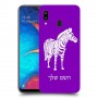 זברה כיסוי מגן קשיח בעיצוב אישי עם השם שלך ל Samsung Galaxy A20 יחידה אחת סקרין מובייל