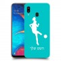 כדורגל - אישה כיסוי מגן קשיח בעיצוב אישי עם השם שלך ל Samsung Galaxy A20 יחידה אחת סקרין מובייל
