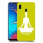 יוגה כיסוי מגן קשיח בעיצוב אישי עם השם שלך ל Samsung Galaxy A20 יחידה אחת סקרין מובייל
