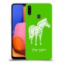 זברה כיסוי מגן קשיח בעיצוב אישי עם השם שלך ל Samsung Galaxy A20s יחידה אחת סקרין מובייל