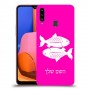 דגים כיסוי מגן קשיח בעיצוב אישי עם השם שלך ל Samsung Galaxy A20s יחידה אחת סקרין מובייל