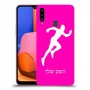 רץ כיסוי מגן קשיח בעיצוב אישי עם השם שלך ל Samsung Galaxy A20s יחידה אחת סקרין מובייל