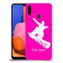 סנובורד כיסוי מגן קשיח בעיצוב אישי עם השם שלך ל Samsung Galaxy A20s יחידה אחת סקרין מובייל