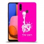 פסל החירות כיסוי מגן קשיח בעיצוב אישי עם השם שלך ל Samsung Galaxy A20s יחידה אחת סקרין מובייל