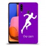 רץ כיסוי מגן קשיח בעיצוב אישי עם השם שלך ל Samsung Galaxy A20s יחידה אחת סקרין מובייל