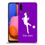 כדורגל - אישה כיסוי מגן קשיח בעיצוב אישי עם השם שלך ל Samsung Galaxy A20s יחידה אחת סקרין מובייל