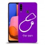 רופא סטטוסקופ כיסוי מגן קשיח בעיצוב אישי עם השם שלך ל Samsung Galaxy A20s יחידה אחת סקרין מובייל