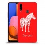 זברה כיסוי מגן קשיח בעיצוב אישי עם השם שלך ל Samsung Galaxy A20s יחידה אחת סקרין מובייל