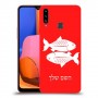 דגים כיסוי מגן קשיח בעיצוב אישי עם השם שלך ל Samsung Galaxy A20s יחידה אחת סקרין מובייל