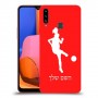 כדורגל - אישה כיסוי מגן קשיח בעיצוב אישי עם השם שלך ל Samsung Galaxy A20s יחידה אחת סקרין מובייל