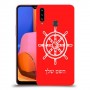 הגה - קפטן - ים כיסוי מגן קשיח בעיצוב אישי עם השם שלך ל Samsung Galaxy A20s יחידה אחת סקרין מובייל