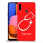 רופא סטטוסקופ כיסוי מגן קשיח בעיצוב אישי עם השם שלך ל Samsung Galaxy A20s יחידה אחת סקרין מובייל