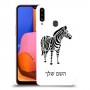 זברה כיסוי מגן קשיח בעיצוב אישי עם השם שלך ל Samsung Galaxy A20s יחידה אחת סקרין מובייל