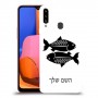 דגים כיסוי מגן קשיח בעיצוב אישי עם השם שלך ל Samsung Galaxy A20s יחידה אחת סקרין מובייל
