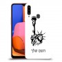 פסל החירות כיסוי מגן קשיח בעיצוב אישי עם השם שלך ל Samsung Galaxy A20s יחידה אחת סקרין מובייל
