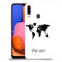 מפת העולם כיסוי מגן קשיח בעיצוב אישי עם השם שלך ל Samsung Galaxy A20s יחידה אחת סקרין מובייל