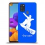 סנובורד כיסוי מגן קשיח בעיצוב אישי עם השם שלך ל Samsung Galaxy A21s יחידה אחת סקרין מובייל