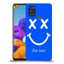 סמיילי כיסוי מגן קשיח בעיצוב אישי עם השם שלך ל Samsung Galaxy A21s יחידה אחת סקרין מובייל