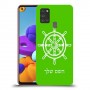 הגה - קפטן - ים כיסוי מגן קשיח בעיצוב אישי עם השם שלך ל Samsung Galaxy A21s יחידה אחת סקרין מובייל