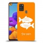 דגים כיסוי מגן קשיח בעיצוב אישי עם השם שלך ל Samsung Galaxy A21s יחידה אחת סקרין מובייל