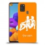 תאומים כיסוי מגן קשיח בעיצוב אישי עם השם שלך ל Samsung Galaxy A21s יחידה אחת סקרין מובייל