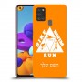 טריאתלון כיסוי מגן קשיח בעיצוב אישי עם השם שלך ל Samsung Galaxy A21s יחידה אחת סקרין מובייל
