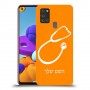 רופא סטטוסקופ כיסוי מגן קשיח בעיצוב אישי עם השם שלך ל Samsung Galaxy A21s יחידה אחת סקרין מובייל