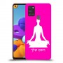 יוגה כיסוי מגן קשיח בעיצוב אישי עם השם שלך ל Samsung Galaxy A21s יחידה אחת סקרין מובייל
