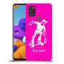 ילד סקייטבורד כיסוי מגן קשיח בעיצוב אישי עם השם שלך ל Samsung Galaxy A21s יחידה אחת סקרין מובייל