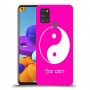 סמל יינג יאנג - סין כיסוי מגן קשיח בעיצוב אישי עם השם שלך ל Samsung Galaxy A21s יחידה אחת סקרין מובייל