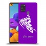 אופנוע שלג כיסוי מגן קשיח בעיצוב אישי עם השם שלך ל Samsung Galaxy A21s יחידה אחת סקרין מובייל