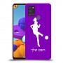 כדורגל - אישה כיסוי מגן קשיח בעיצוב אישי עם השם שלך ל Samsung Galaxy A21s יחידה אחת סקרין מובייל