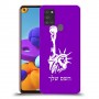 פסל החירות כיסוי מגן קשיח בעיצוב אישי עם השם שלך ל Samsung Galaxy A21s יחידה אחת סקרין מובייל